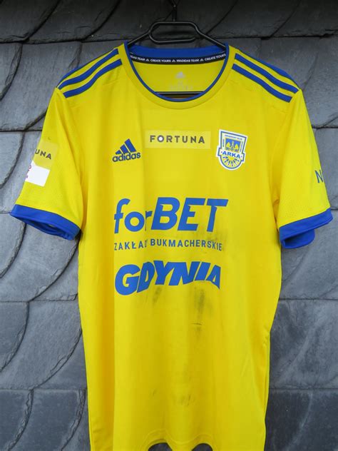 Arka Gdynia Home football shirt 2022 - 2023. Sponsored by forBET