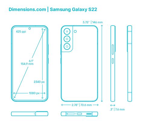 Samsung Galaxy S22 Ultra Dimensions & Drawings | Dimensions.com