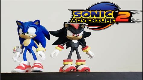 3D Printed Sonic Adventure 2 Custom Figures - Sonic and Shadow - YouTube