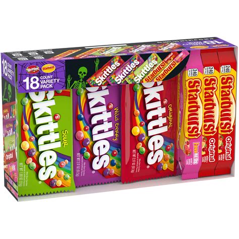 Skittles Starburst Chewy Variety Pack Halloween Candy, 18 Count Box | ubicaciondepersonas.cdmx ...