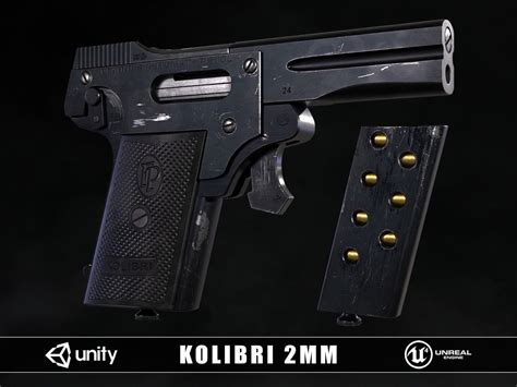 3D model Kolibri 2mm Pistol VR / AR / low-poly | CGTrader