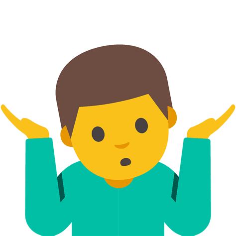 Man shrugging emoji clipart. Free download transparent .PNG | Creazilla