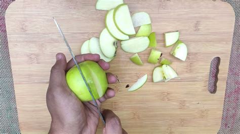 How To Cut An Green Apple | The Best Way To Slice An Green Apple | QUICK & EASY - YouTube