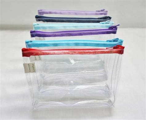 Small Clear Vinyl Zipper Pouch 6.5 x 3.75 Inch with Gusseted