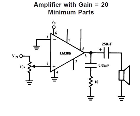 Lm386 Ic Circuit Diagram