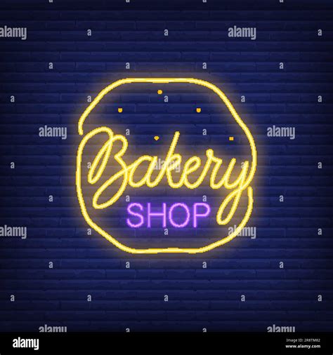 Bakery Shop Neon Sign Stock Vector Image & Art - Alamy