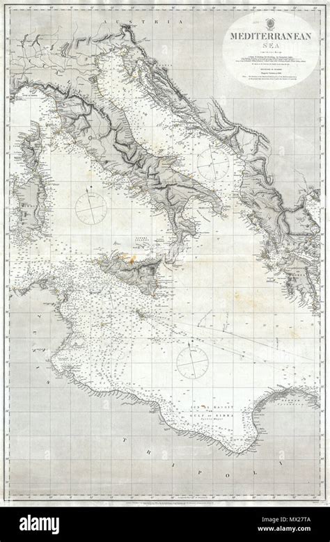 Nautical chart mediterranean sea hi-res stock photography and images ...