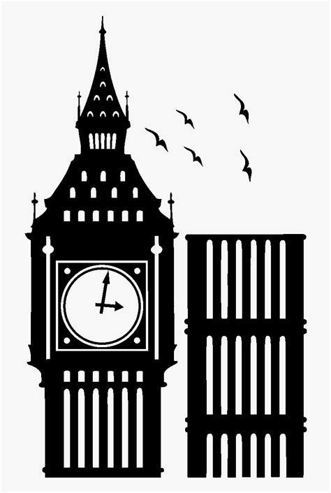 Big Ben City Of London Silhouette Clip Art - Big Ben London Silhouette ...