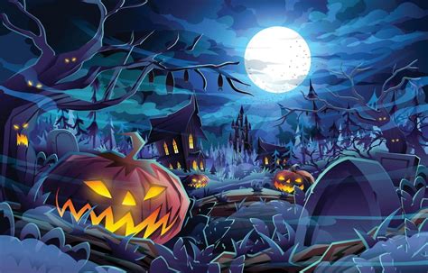 Halloween Dark Night Scenery Background Concept 3226310 Vector Art at Vecteezy