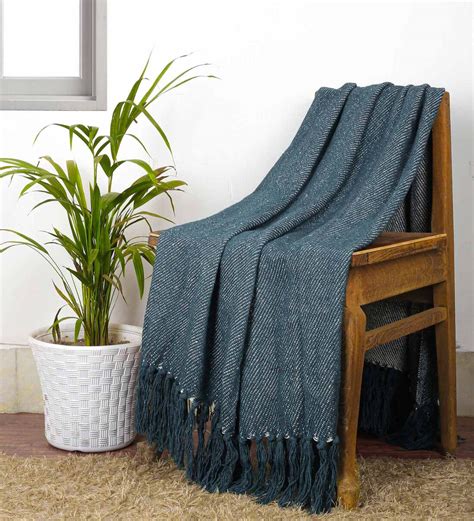 Buy Teal Solid Cotton 50x60 Inches Sofa Throw by Cazimo at 54% OFF by Cazimo | Pepperfry