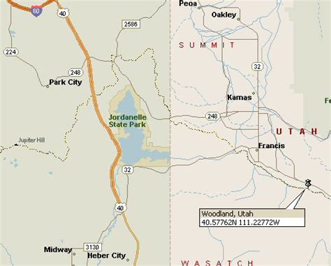 Woodland, Utah Map