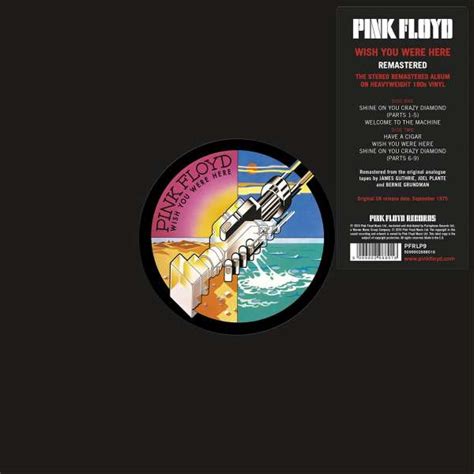 Cotes vinyle Wish You Were Here par Pink Floyd - GALETTE NOIRE