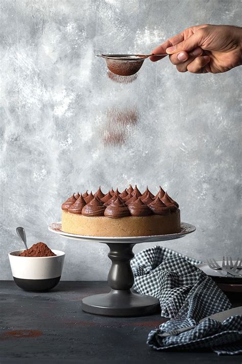 Greek Halva (semolina cake) with whipped chocolate ganache