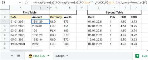 google sheets - How to apply array formula taking data from another ...