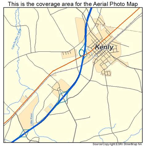 Aerial Photography Map of Kenly, NC North Carolina