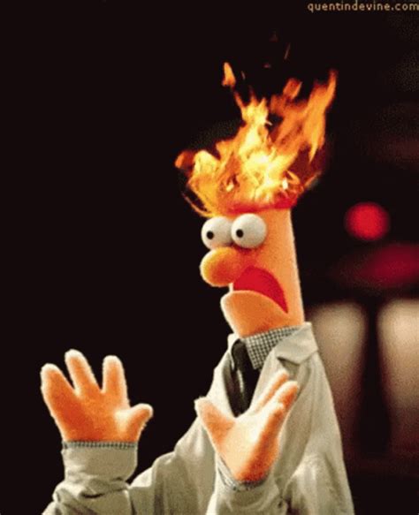 Funny Muppet Beaker Head Explode GIF | GIFDB.com