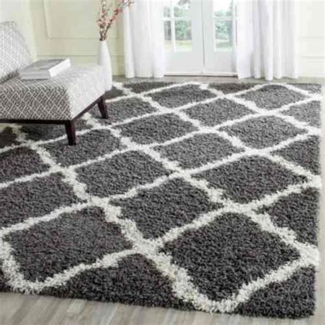 Safavieh Dallas Shag Dark Gray/Ivory 8 ft. x 10 ft. Area Rug-SGD257A-8 ...