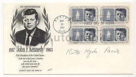 Ruth Hyde Paine - JFK Assassination Figure - Signed JFK FDC | #3777535216