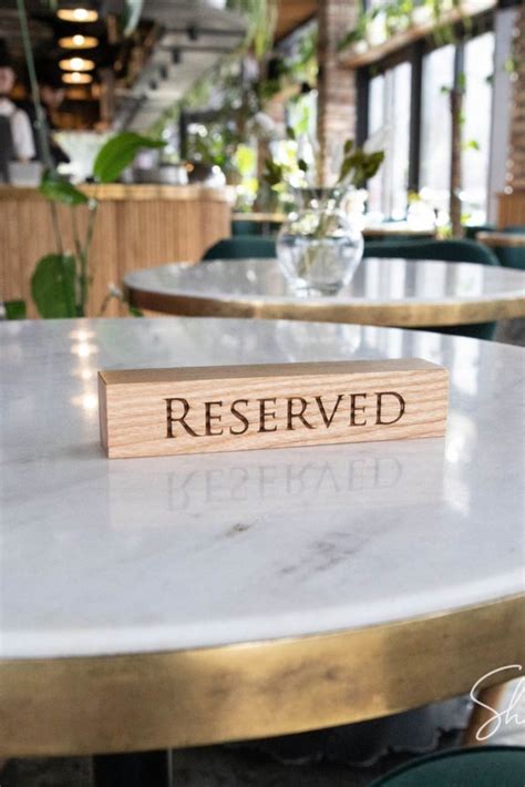 Tabletop Signs, Wooden Reserved Signs, Restaurant Reserved Table Signs ...