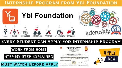 Don't Miss This | Summer Internship From Ybi Foundation | Every Student is Eligible | Apply Now ...