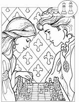 Chess coloring Book / Dibujo Ajedrez Para Colorear  25 Openclipart sketch template