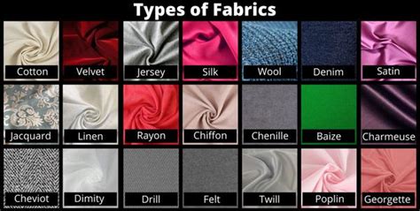 14 Types Of Clothing Fabric | Example NG