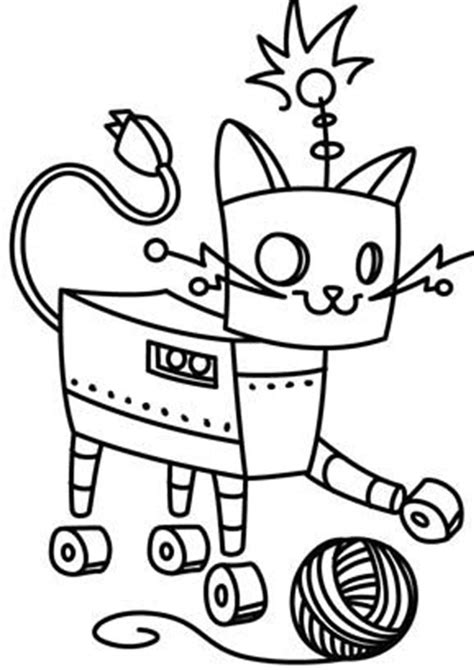 Cat Robot coloring page - Download, Print or Color Online for Free