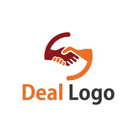 Premium Vector | Deal logo design with handshake illustration