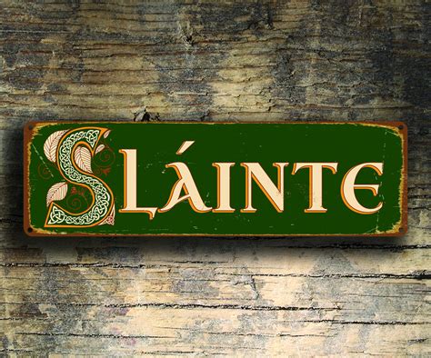 Slainte Sign Slainte Irish Cheers Celtic Irish Signs - Etsy