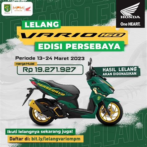 Lelang Motor Modifikasi Honda Vario 160 Persebaya