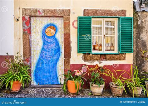 Painted Doors of Funchal, Madeira Island Editorial Stock Photo - Image of culture, decorative ...