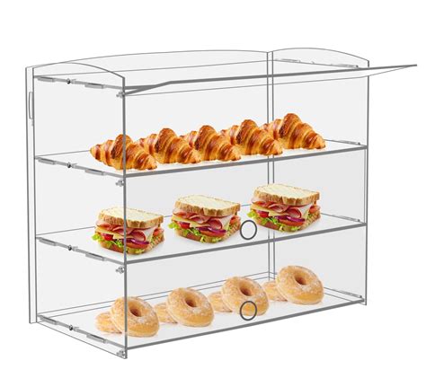 Rosseto® Three-Tier Clear Acrylic Bakery Display Case With, 44% OFF