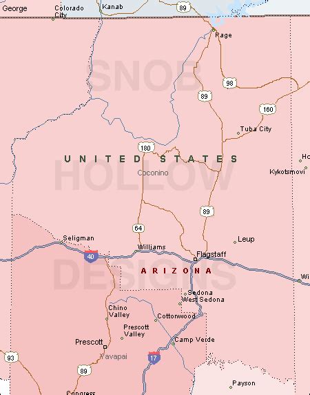 Coconino County Arizona color map