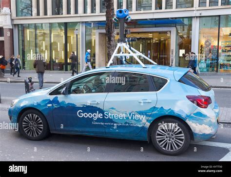 A Google Earth street view car, mounted with a 360 degree camera with a 20 Megapixel sensor, in ...