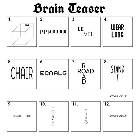 Brain Teasers For Seniors Printable