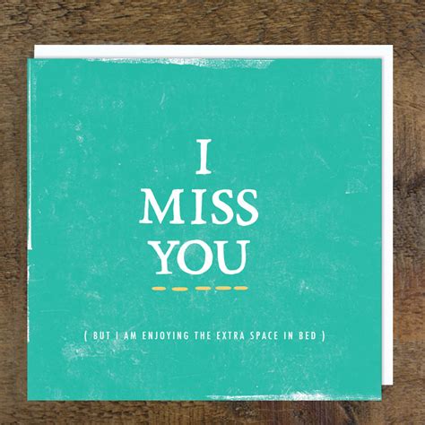 'i miss you' card by zoe brennan | notonthehighstreet.com