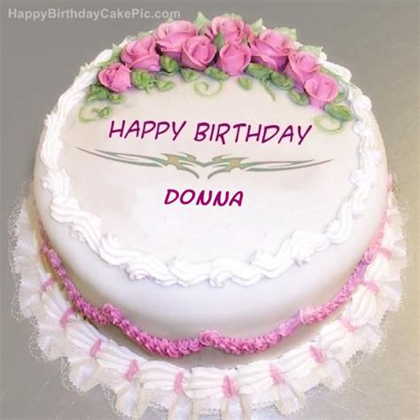 Pink Rose Birthday Cake For Donna