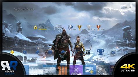 God of War : Ragnarök Premium Dynamic Theme PS4 [4K] Showcase! - YouTube