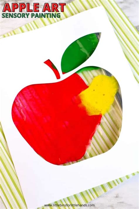 Mess Free Apple Painting In A Bag - Little Bins for Little Hands