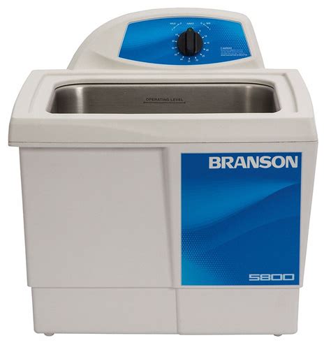 BRANSON Ultrasonic Cleaner, 2.5 gal Tank, Timer Range 0 to 99 min, Continuous Run, Voltage 120 ...