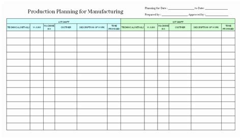 Production Schedule Template Excel Lovely Simple Manufacturing Schedule Template Trainingable ...