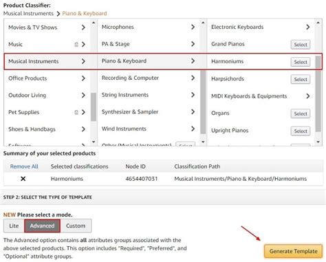 Amazon Template in Excel for Musical Instruments - ExcelDataPro