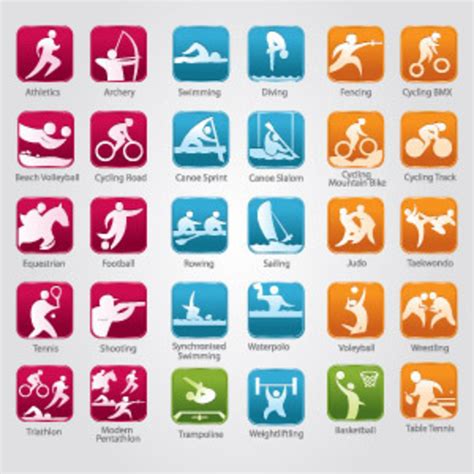 Olympic Sports Icons | FreeVectors