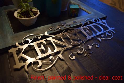 Personalized Metal Name Sign - Custom Metal Name Sign, Custom metal Sign, Metal Wall Art, Family ...