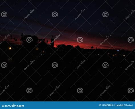 Night View on Koutoubiya Mosque from Djemaa El Fna, Square and Market Place in Marrakesh. Stock ...