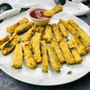 Vegan Baked Zucchini Fries - Easy Indian Cookbook