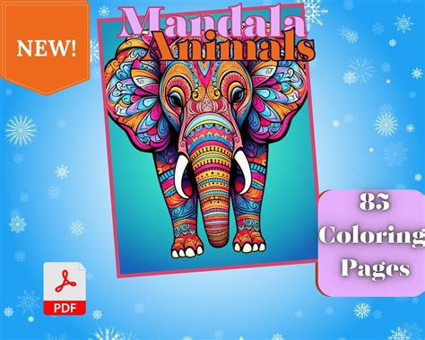 Animal Mandala Coloring Pages, Elephant Mandala Coloring Pages, Adult Coloring Book Pages ...