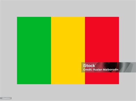 Mali Flag Official Colors And Proportion Vector Illustration Stock ...