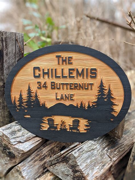 Family Name Sign. Carved Outdoor Wood Sign, Rustic, Natural Carved - Etsy