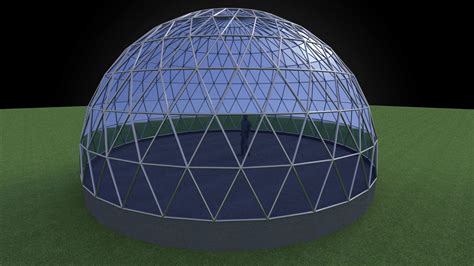 3D model Geodesic dome like structure with triangulated structure VR / AR / low-poly | CGTrader